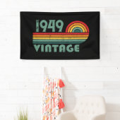 Gepersonaliseerde 75e verjaardagscadeaus spandoek (Insitu)