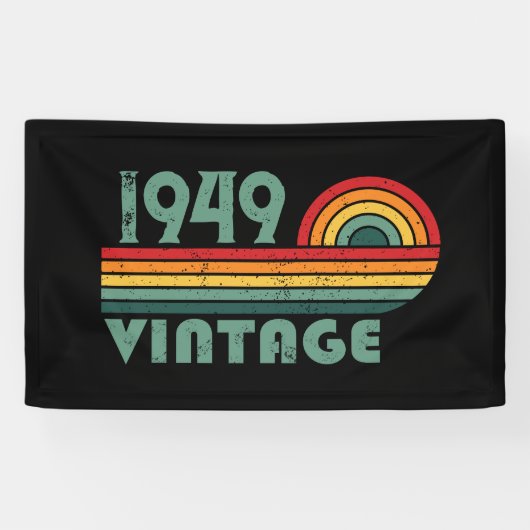 Gepersonaliseerde  75e verjaardagscadeaus spandoek (Horizontaal)