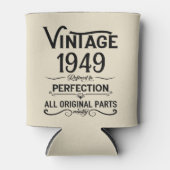 Gepersonaliseerde 75e verjaardagscadeaus zwart blikjeskoeler (Voorkant)