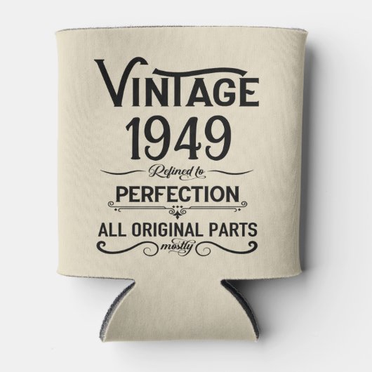 Gepersonaliseerde  75e verjaardagscadeaus zwart blikjeskoeler (Voorkant)