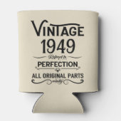 Gepersonaliseerde 75e verjaardagscadeaus zwart blikjeskoeler (Achterkant)