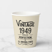 Gepersonaliseerde  75e verjaardagscadeaus zwart papieren bekers (Voorkant)