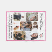 Gepersonaliseerde 7-Foto Fleece Deken voor Mam (Voorkant (Horizontaal))