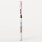 Gepersonaliseerde 7 fotocollage op roze marmer Case-Mate iPhone case (Achterkant/rechts)