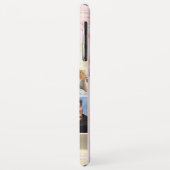 Gepersonaliseerde 7 fotocollage op roze marmer Case-Mate iPhone case (Achterkant/links)