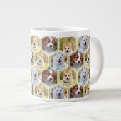 Gepersonaliseerde 7 Photo Collage Hexagon Coffee M Grote Koffiekop (Voorkant rechts)
