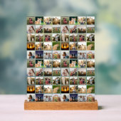 Gepersonaliseerde 80 Fotocollage Acryl Bord (Neutraal)
