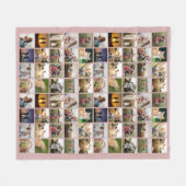 Gepersonaliseerde 80 Fotocollage Fleece Deken (Voorkant (Horizontaal))
