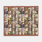 Gepersonaliseerde 80 Fotocollage Fleece Deken (Voorkant (Horizontaal))