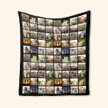Gepersonaliseerde 80 Fotocollage Fleece Deken<br><div class="desc">Creëer Uw eigen gepersonaliseerde 80 fotocollage deken</div>