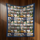Gepersonaliseerde 80 Fotocollage Fleece Deken