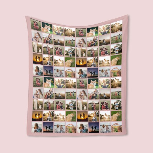 Gepersonaliseerde 80 Fotocollage Fleece Deken