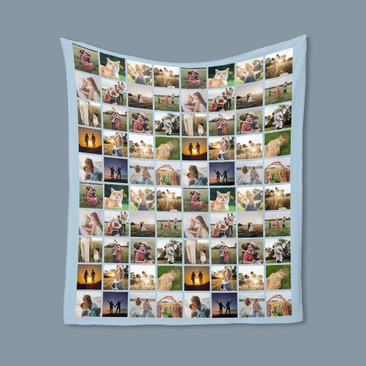 Gepersonaliseerde 80 Fotocollage Fleece Deken
