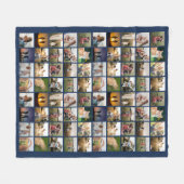 Gepersonaliseerde 80 Fotocollage Fleece Deken (Voorkant (Horizontaal))