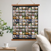 Gepersonaliseerde 80 Fotocollage Hangend Wandkleed