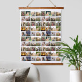 Gepersonaliseerde 80 Fotocollage Hangend Wandkleed