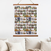 Gepersonaliseerde 80 Fotocollage Hangend Wandkleed