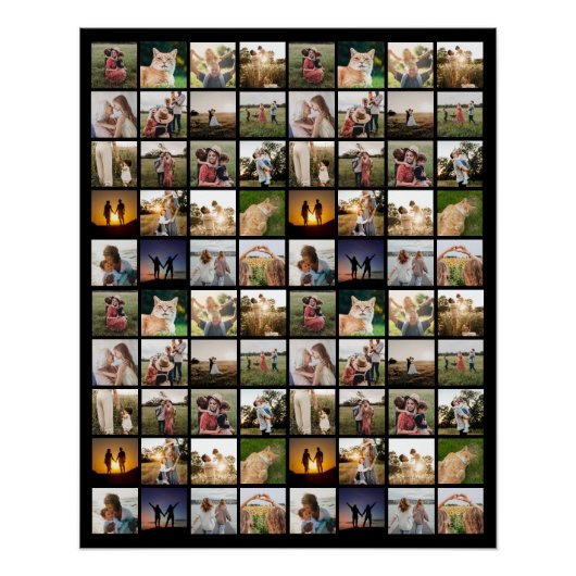 Gepersonaliseerde 80 Fotocollage Perfect Poster (Voorkant)