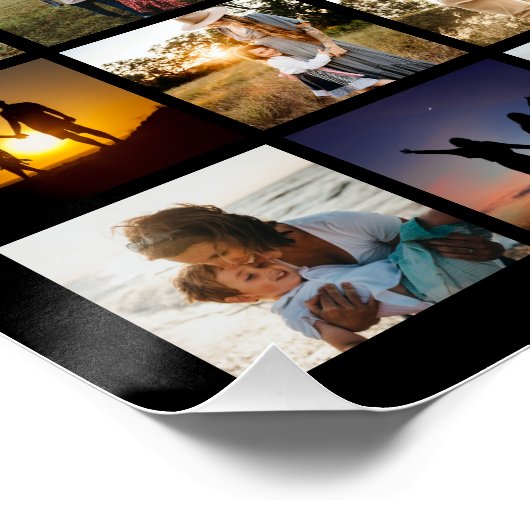 Gepersonaliseerde 80 Fotocollage Perfect Poster (Hoek)