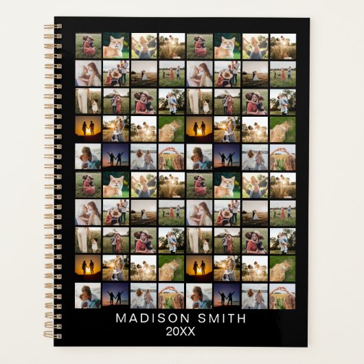 Gepersonaliseerde 80 Fotocollage Planner (Voorkant)