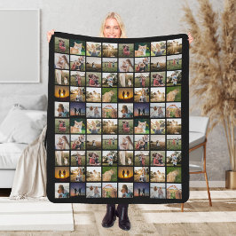 Gepersonaliseerde 80 Fotocollage Sherpa Deken