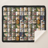 Gepersonaliseerde 80 Fotocollage Sherpa Deken (Voorkant (horizontaal))