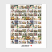 Gepersonaliseerde 80 Fotocollage Sticker (Vel)