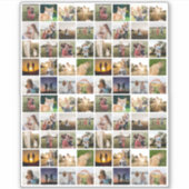 Gepersonaliseerde 80 Fotocollage Sticker (Voorkant)
