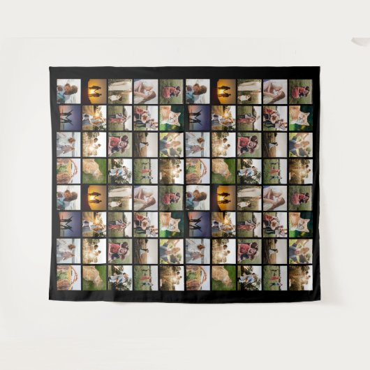 Gepersonaliseerde 80 Fotocollage Wandkleed (Voorkant (horizontaal))