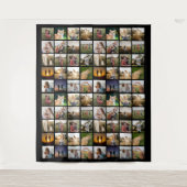 Gepersonaliseerde 80 Fotocollage Wandkleed (Voorkant)