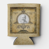 Gepersonaliseerde 80e  foto-sjabloon voor geboorte blikjeskoeler (Voorkant)