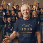 Gepersonaliseerde 80e verjaardag 1945 Voeg naam to T-shirt