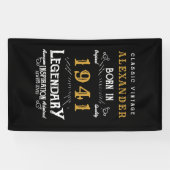 Gepersonaliseerde 80e verjaardag Geboren in 1941   Spandoek (Horizontaal)