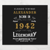 Gepersonaliseerde 80e verjaardag Geboren in 1942   Bier Etiket (Enkel label)