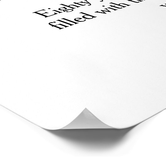 Gepersonaliseerde 80ste verjaardag Collage Poster (Hoek)