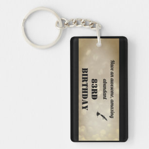 Gepersonaliseerde 83e verjaardag Acrylische Sleute Sleutelhanger