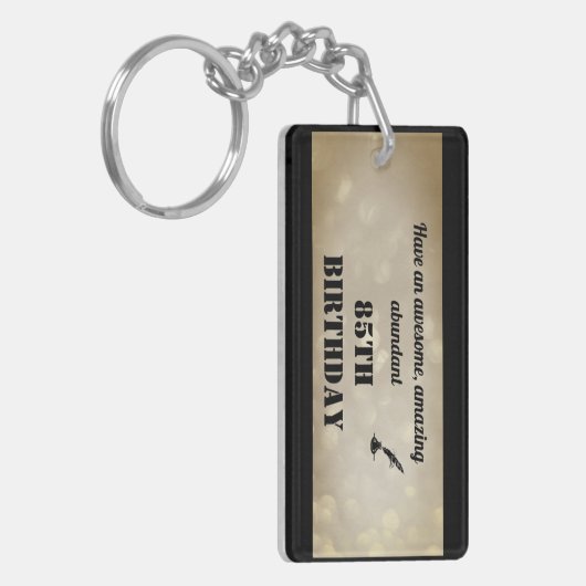 Gepersonaliseerde 85e verjaardag Acrylische Sleute Sleutelhanger (Voorkant Links)