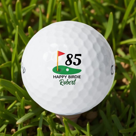 Gepersonaliseerde 85e verjaardag cadeau voor golfe golfballen