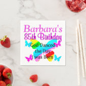 GEPERSONALISEERDE 85E VLINDER VERJAARDAG SERVETTEN (Insitu)