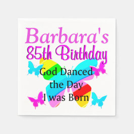 GEPERSONALISEERDE 85E VLINDER VERJAARDAG SERVETTEN
