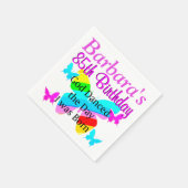 GEPERSONALISEERDE 85E VLINDER VERJAARDAG SERVETTEN (Hoek)