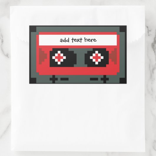 Gepersonaliseerde 8 bit cassette tape stickers (Tas)