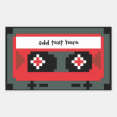 Gepersonaliseerde 8 bit cassette tape stickers (Voorkant)