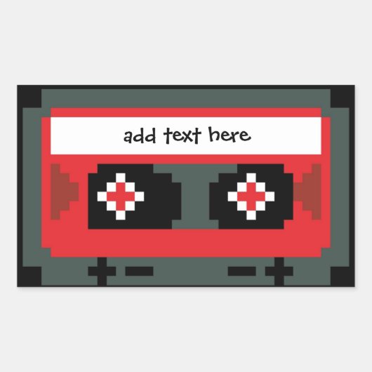 Gepersonaliseerde 8 bit cassette tape stickers (Voorkant)