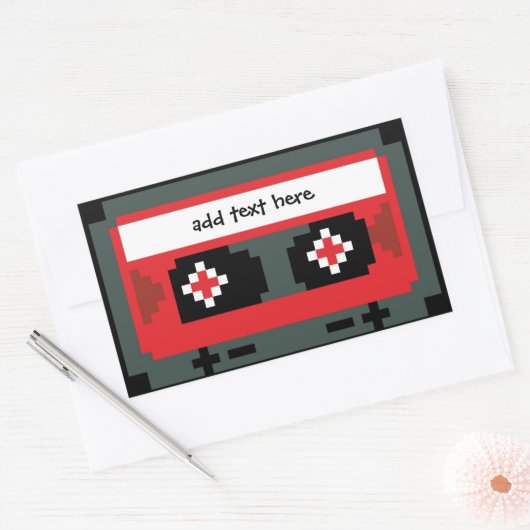 Gepersonaliseerde 8 bit cassette tape stickers (Envelop)