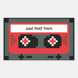 Gepersonaliseerde 8 bit cassette tape stickers