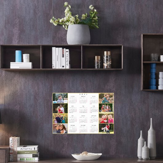 Gepersonaliseerde 8 Family Photo Collage 2025 Kale Poster