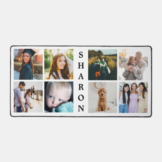 Gepersonaliseerde 8-foto Afbeelding Desk Mat (Voorkant)