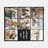 Gepersonaliseerde 8 foto collage fleece deken (Voorkant (Horizontaal))