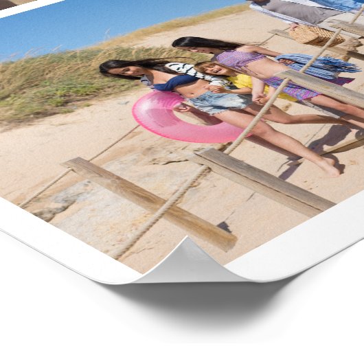 Gepersonaliseerde 8 foto collage poster (Hoek)